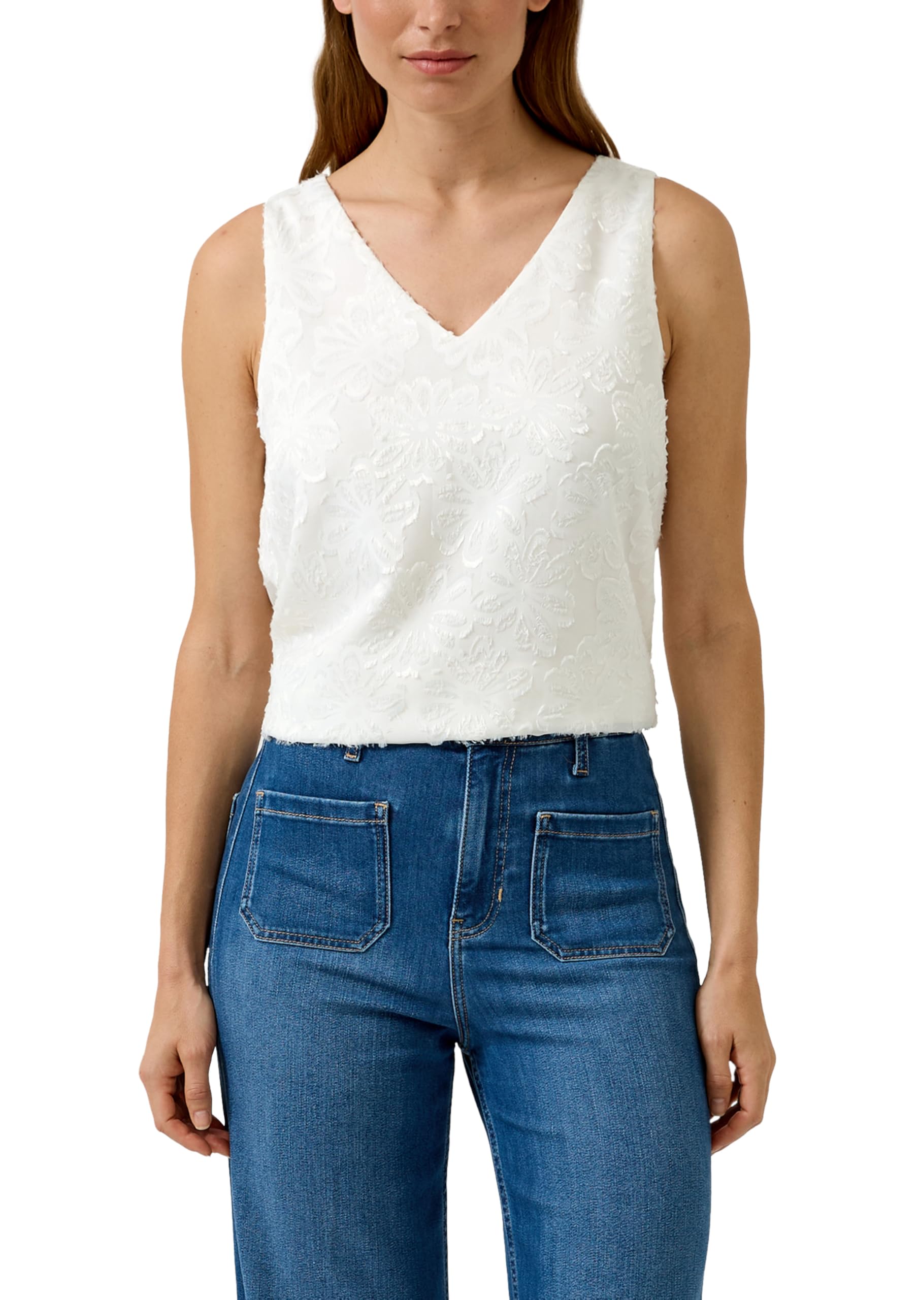 s.Oliver BLACK LABEL 2177018 Floral Top Blouses, 0200, 50 Women