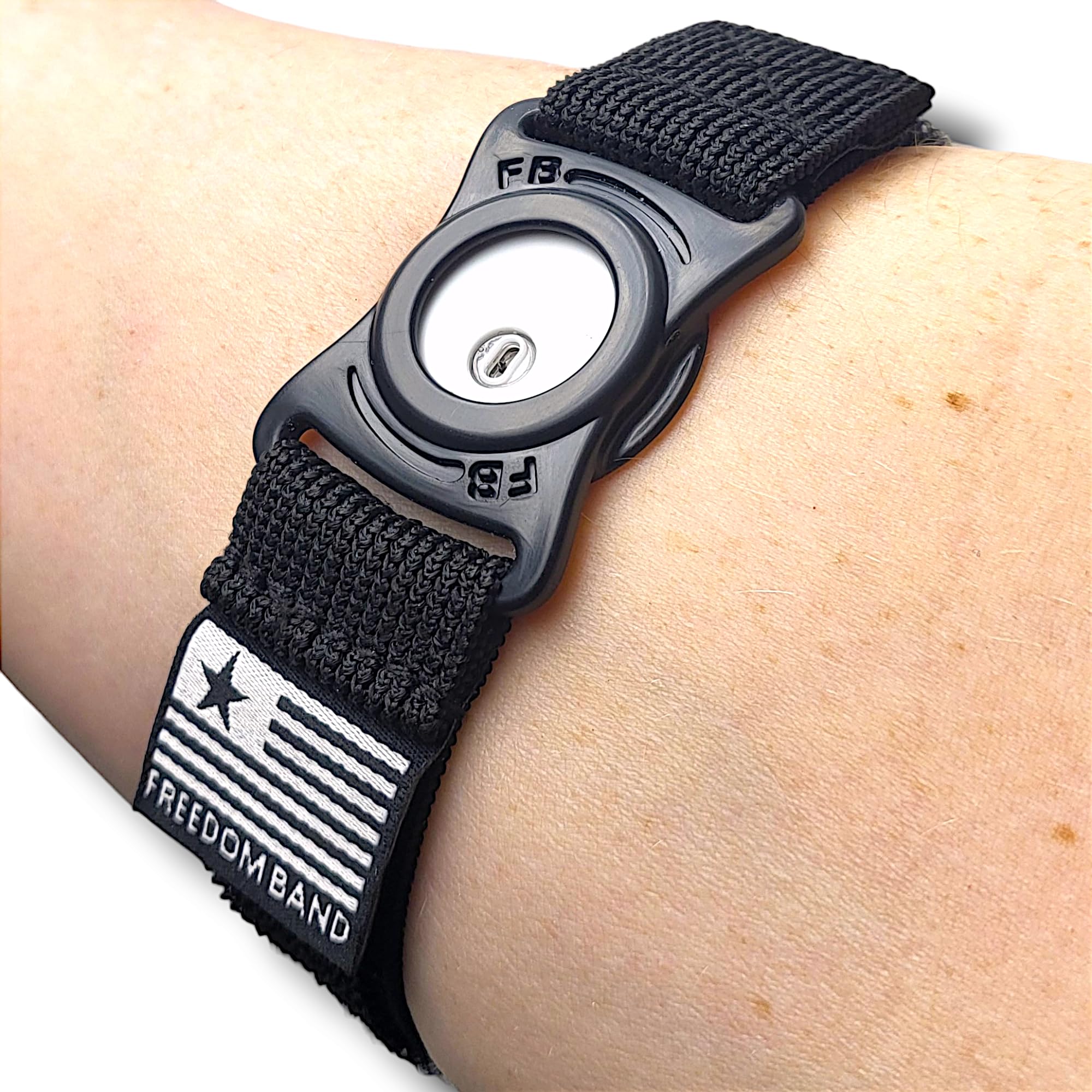 6-26" Inch Freedom Band for Freestyle Libre 3 : Transmitter Protection Sensor Cover Arm & Leg Band -No More Adhesive Patch Tapes (Black, 6-26")