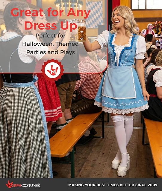 Foto 6 de 7 de Morph Azul Disfraz Oktoberfest, Dirndl Oktoberfest Disfraz Mujer, Disfraces Dirndl Mujer, Halloween disfraces