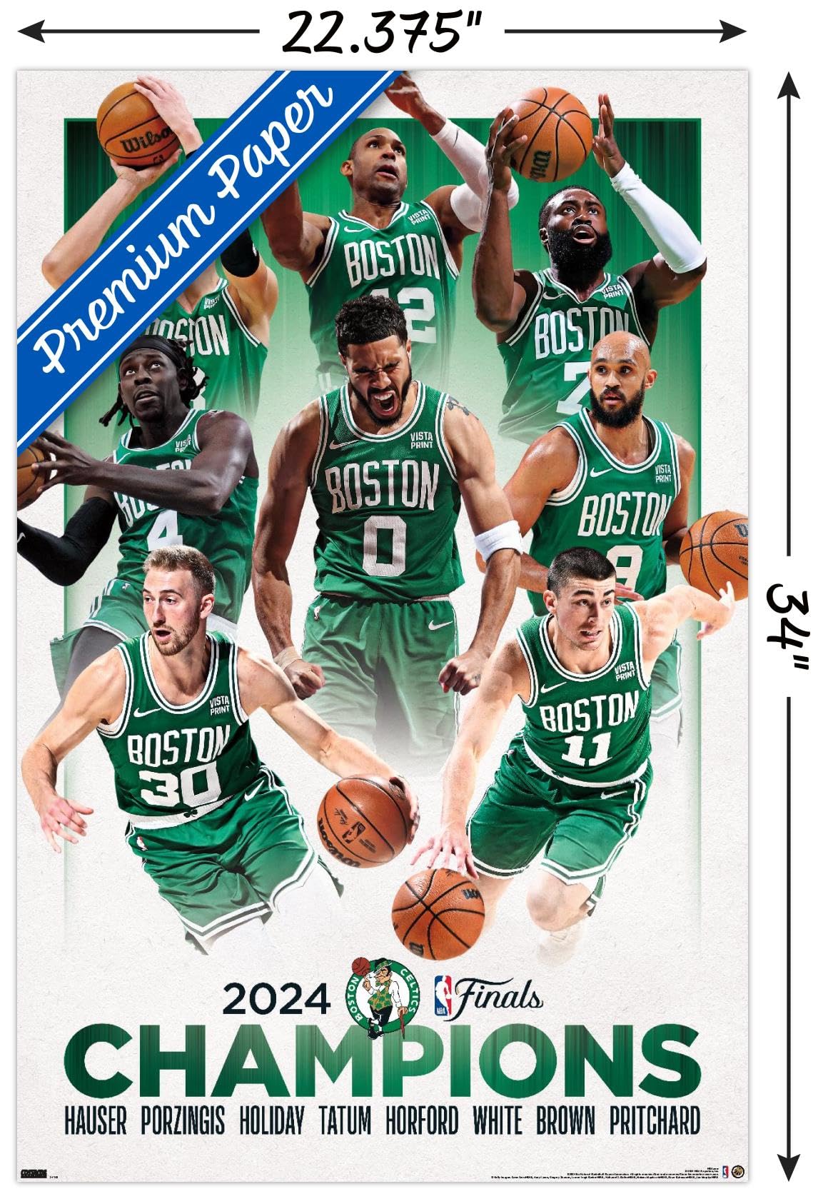 Amazon.com: NBA Boston Celtics - 2024 NBA Finals Champions Wall