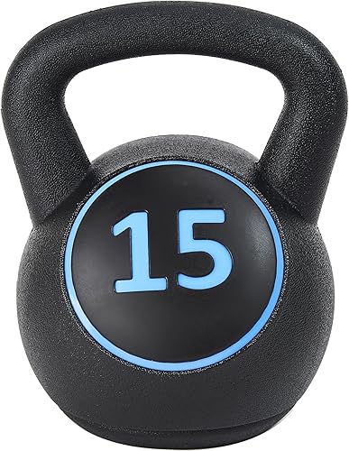 Miniatura 2 de Signature Fitness Juego de pesas rusas de agarre ancho de 3 piezas, incluye 5 libras, 10 libras, 15 libras y 20 libras, juego de 3 o juego de 4