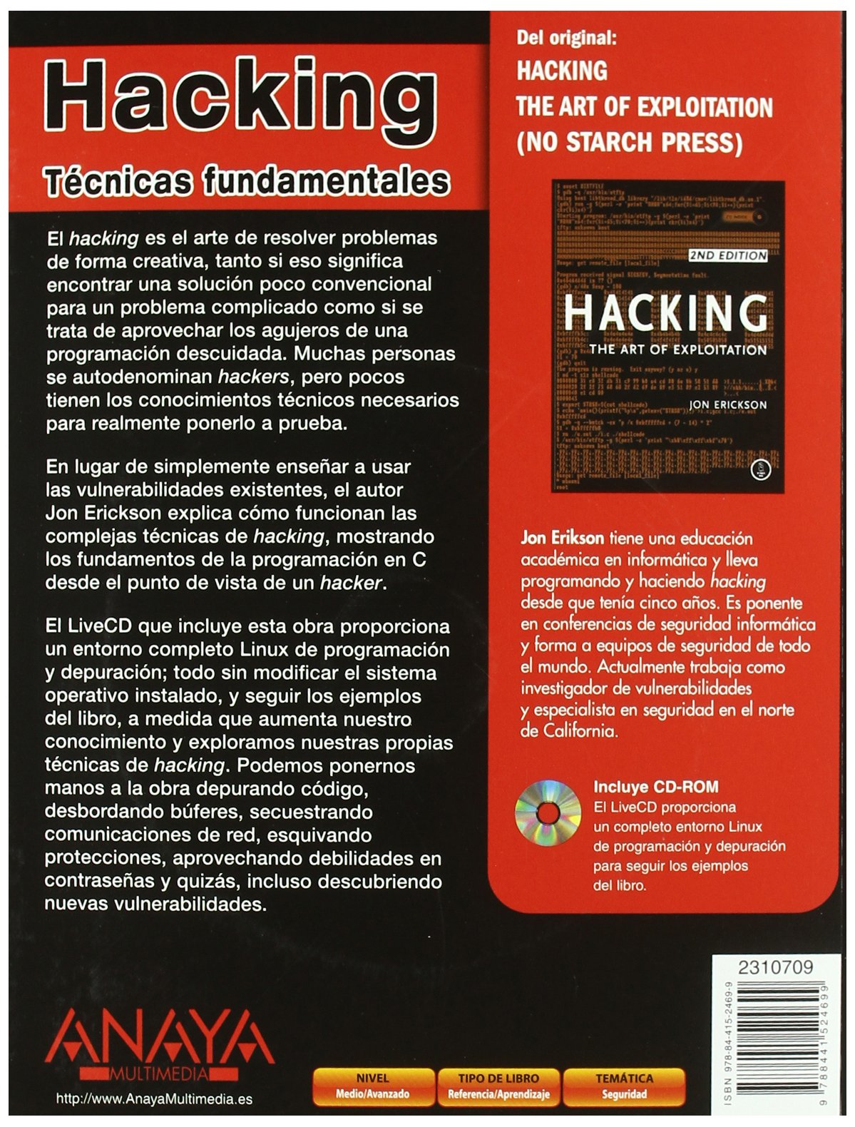 Hacking : técnicas fundamentales (HACKERS Y SEGURIDAD)