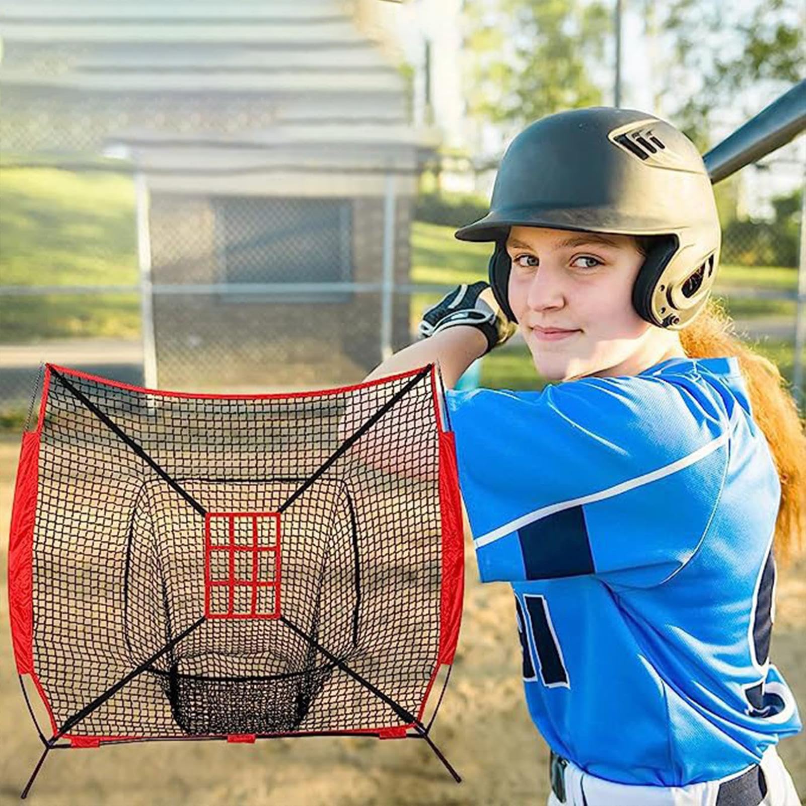 Strike Zone-Ziel Für Baseball-Softball-Netz – 9-Loch-Werfen, Pitchen, Schlagen, Schlagen, Fangen, Übungsziel | Tragbarer Schlagtrainer, Trainingshilfen Für Die Pitcher-Genauigkeit