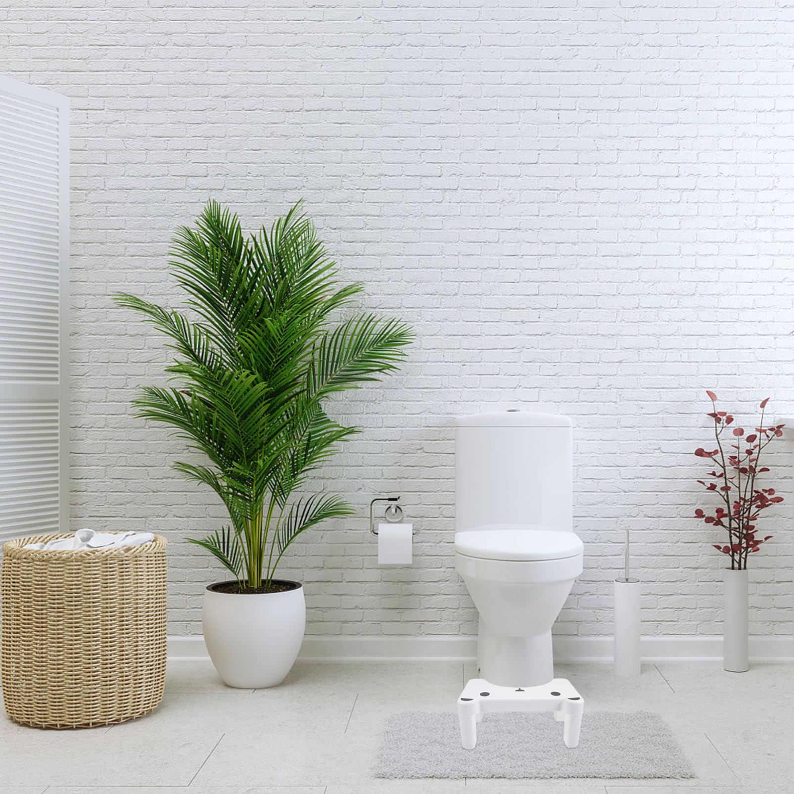 ERINGOGO Antideslizante Adultos Escalón De Inodoro Diseño y Superficie Antideslizante Para El Del Baño Lavado De