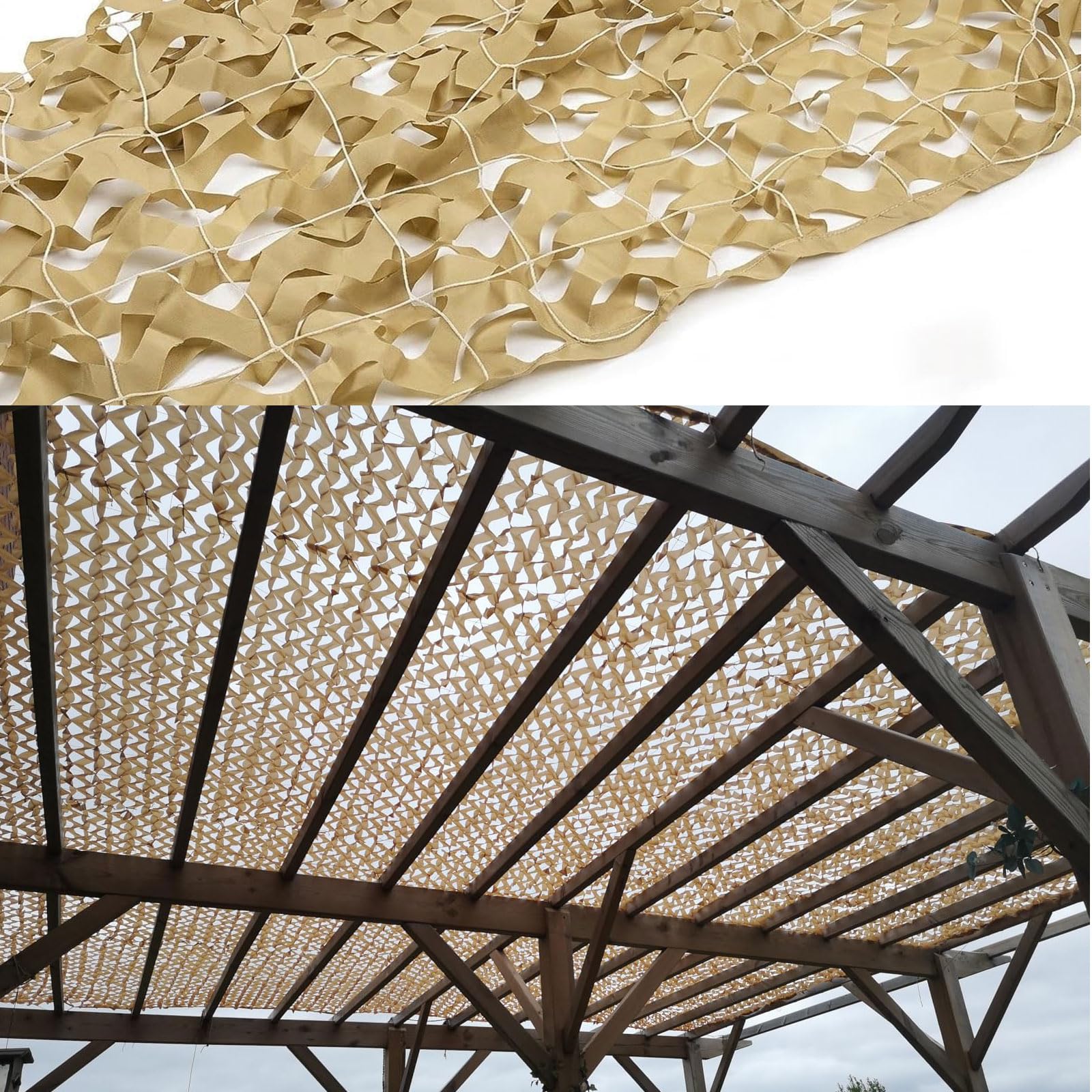 Generisch Tarnnetz Camouflage Netz Sonnenschutz Tarnung Camo Net | Oxford-Gewebe, UV-Beständiges, Sonnensegel für Militärdekoration Jagd Camping Terrasse Pergola Garten