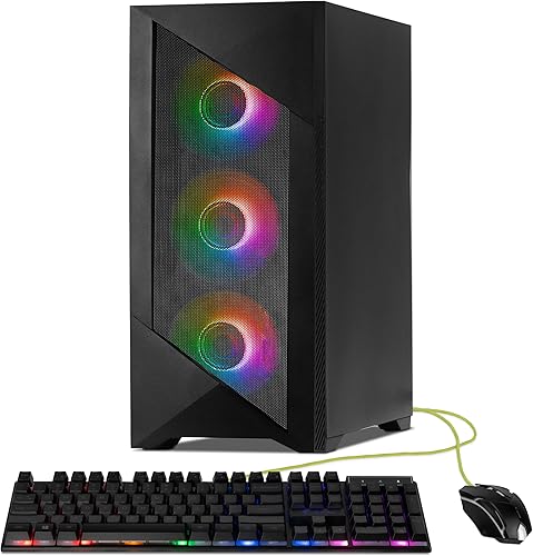 YEYIAN PC para juegos. Core i5 14400F, RTX 5060 8GB GDDR7, 1TB NVMe, 16GB DDR5, 650W 80+ Gold, Windows 11 Home. Modelo YPI-ED44F0B-5601U