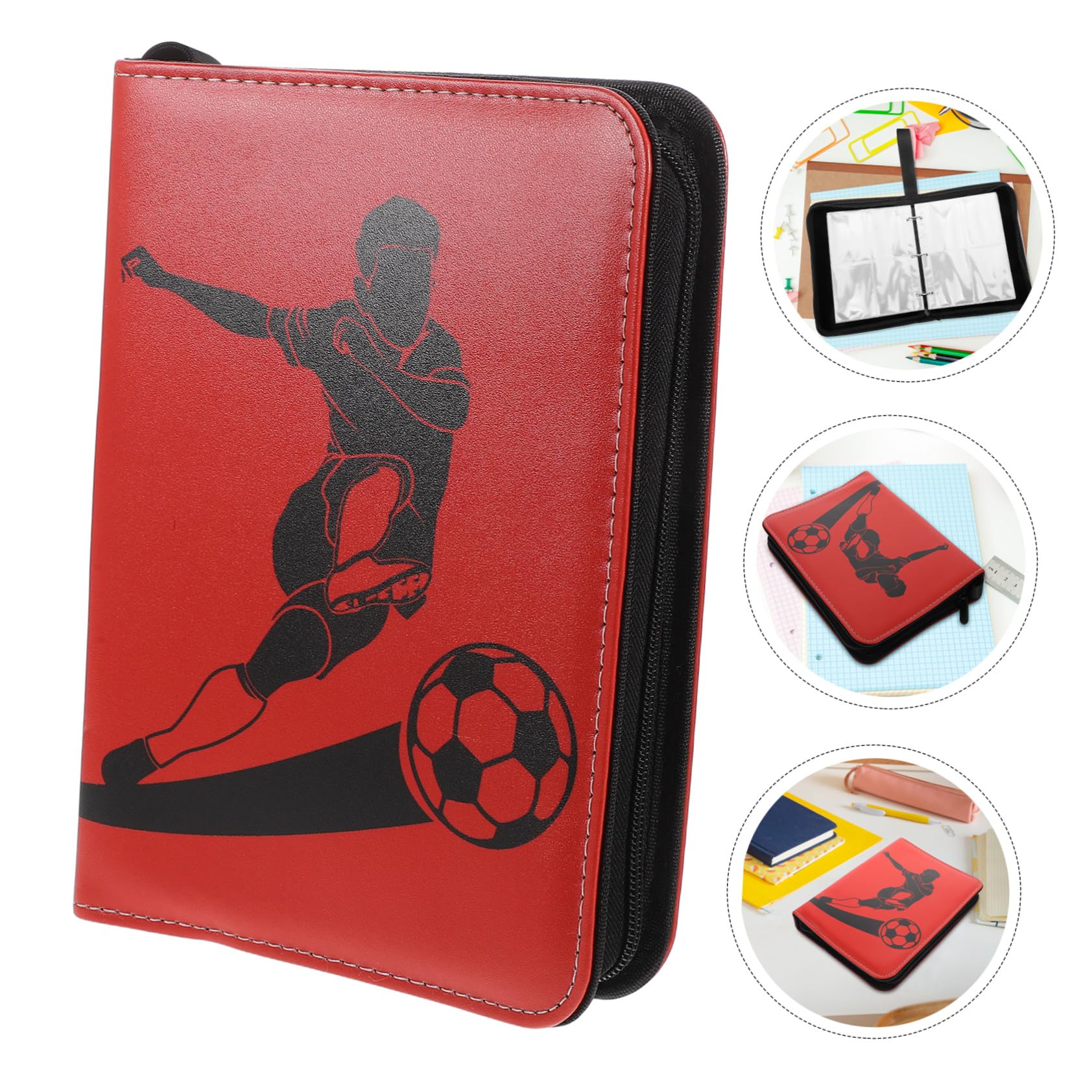 Sammelkarten Album für Fußball Karten Kartenhalter Ordner Organizer für Sport Sammelalbum Transparente Kartentasche Praktische Aufbewahrung für Sammler und Enthusiasten