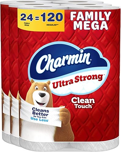 Miniatura 26 de Charmin Papel higiénico ultra fuerte y limpio, 30 megarrollos familiares = 150 rollos regulares