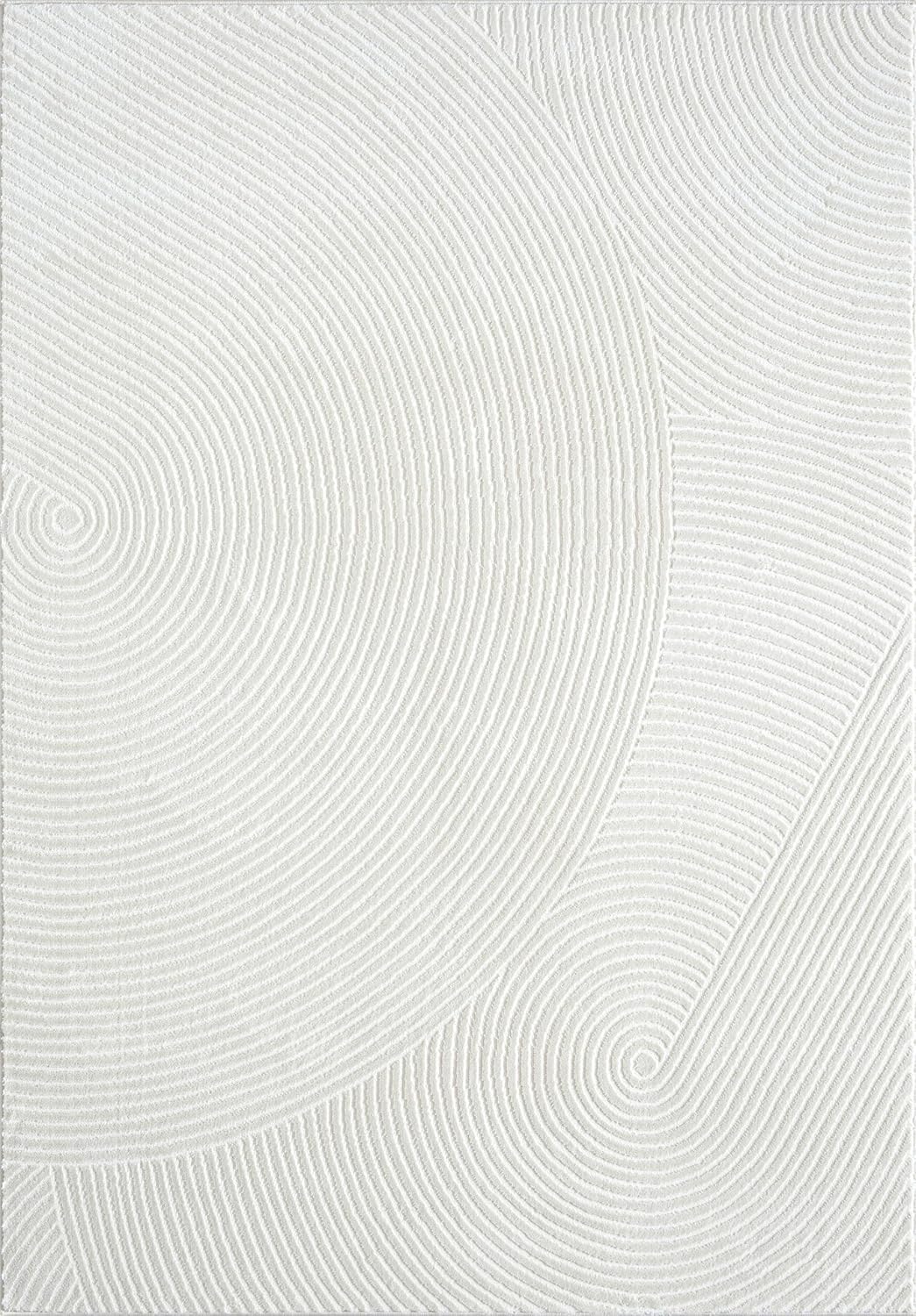 Abani Neutral Cream Area Rug 9' x 12' | White Luxury Zen Carpet | Minimalist Ivory Rugs for Bedroom, Living Room and Dining