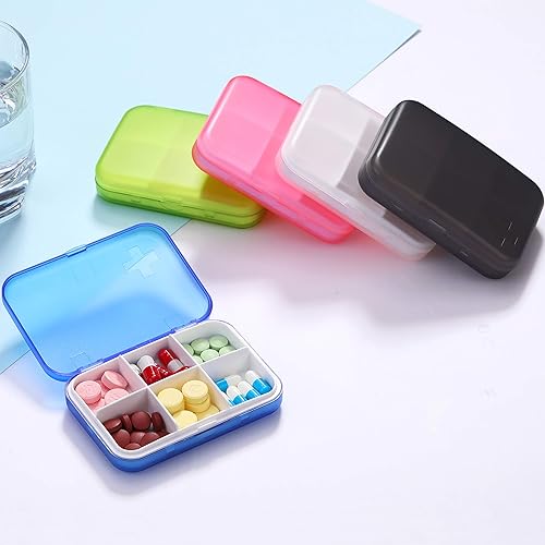 Miniatura 3 de Pastillero organizador  Pastillero portátil pequeño pastillero para bolso o bolsillo, excelente pastillero de almacenamiento