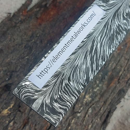 Miniatura 4 de Element Metal Works DAMASCUS STEEL CUSTOM HAND MADE FEATHER PATTERN BLANK BILLET 20 FOR KNIFE MAKING