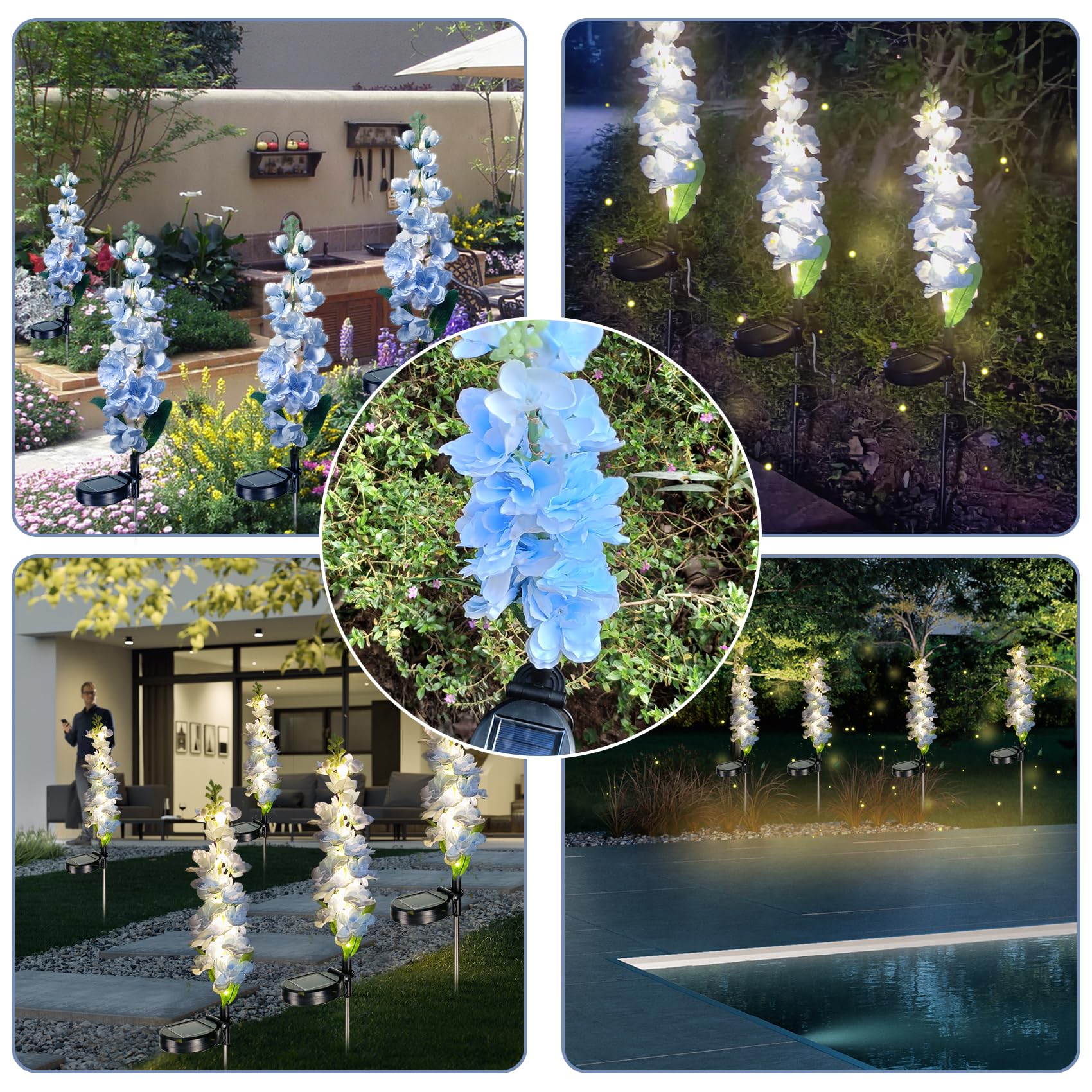 Luci solari da giardino a forma di girasole – Decorazione da vialetto a LED impermeabile - Italia
