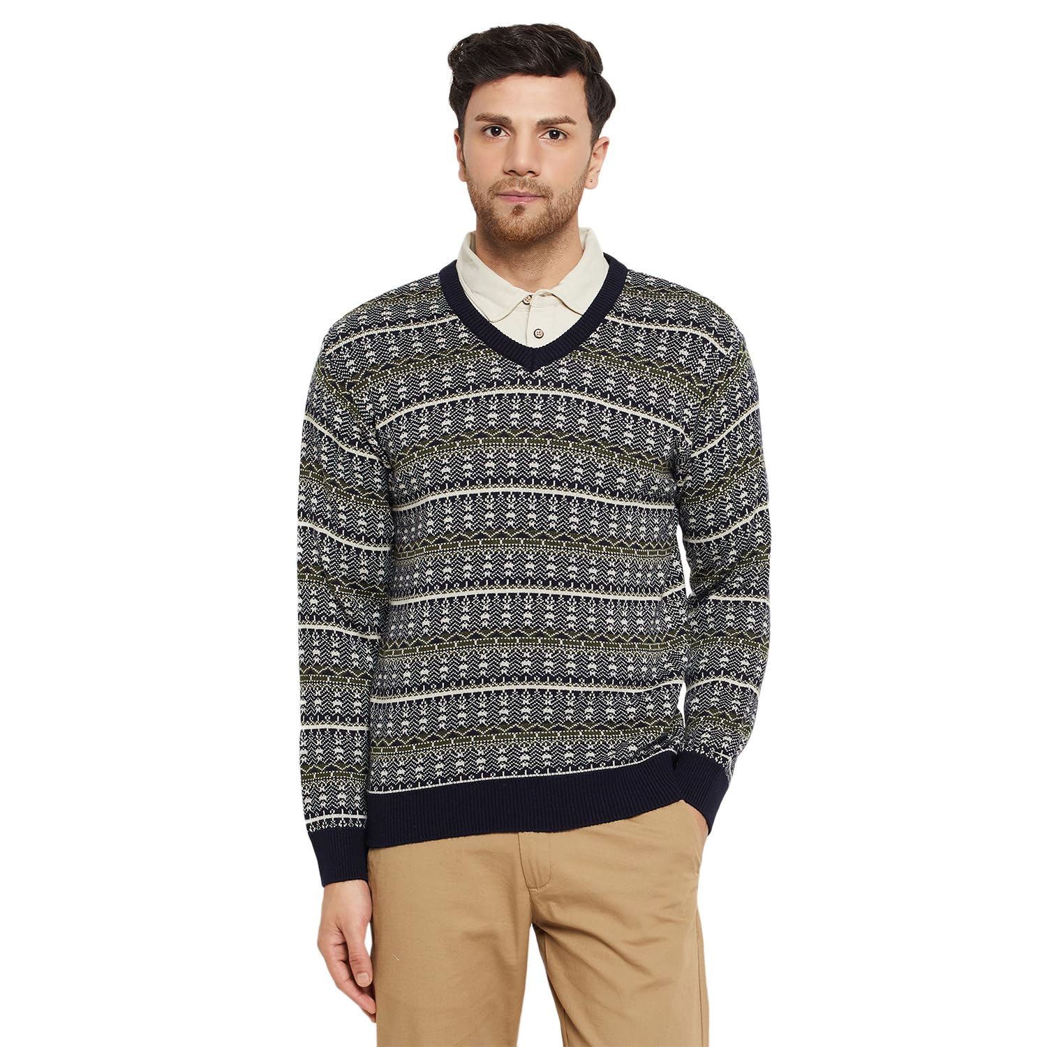 duke Stardust Men Full Sleeve V Neck Sweater-picture-33