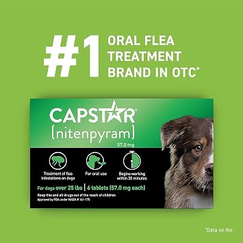 CAPSTAR Flea Treatment for Dogs Over 25 lbs 6 Doses + NEXTSTAR Flea and Tick Prevention for Medium Dogs 23-44 lbs 3 Doses Bundle