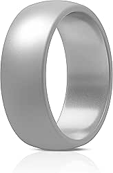 ThunderFit Silicone Wedding Rings for Men, Rubber Engagement Bands 8.7mm