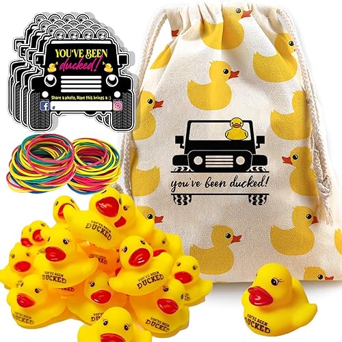 Miniatura 20 de LANBAIHE You've Been Ducked Bolsa de goma con cordón de pato Bolsa de pato de pato Bolsa de pato de goma reutilizable 13 x 10 pulgadas
