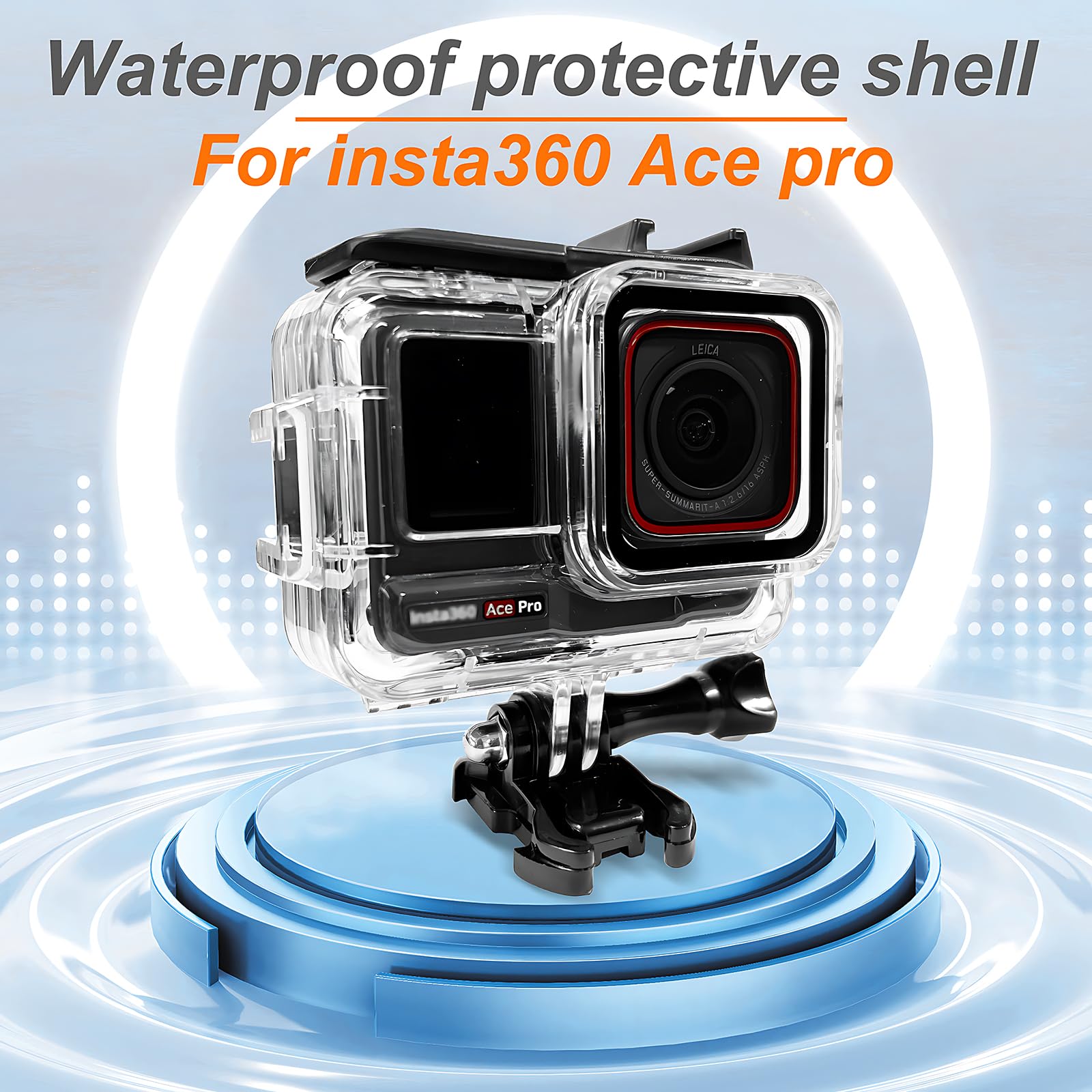 Custodia protettiva impermeabile per Insta360 Ace Pro, impermeabile fino a 60 m, con accessori per staffa