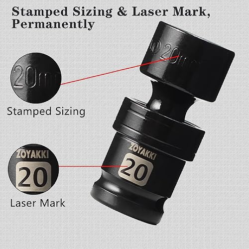 Miniatura 234 de Enchufe de impacto de 6 PT de 1/2" x 0.827 in de profundidad, CR-MO, 1/2 pulgada de accionamiento de 6 puntos para una fácil extracción