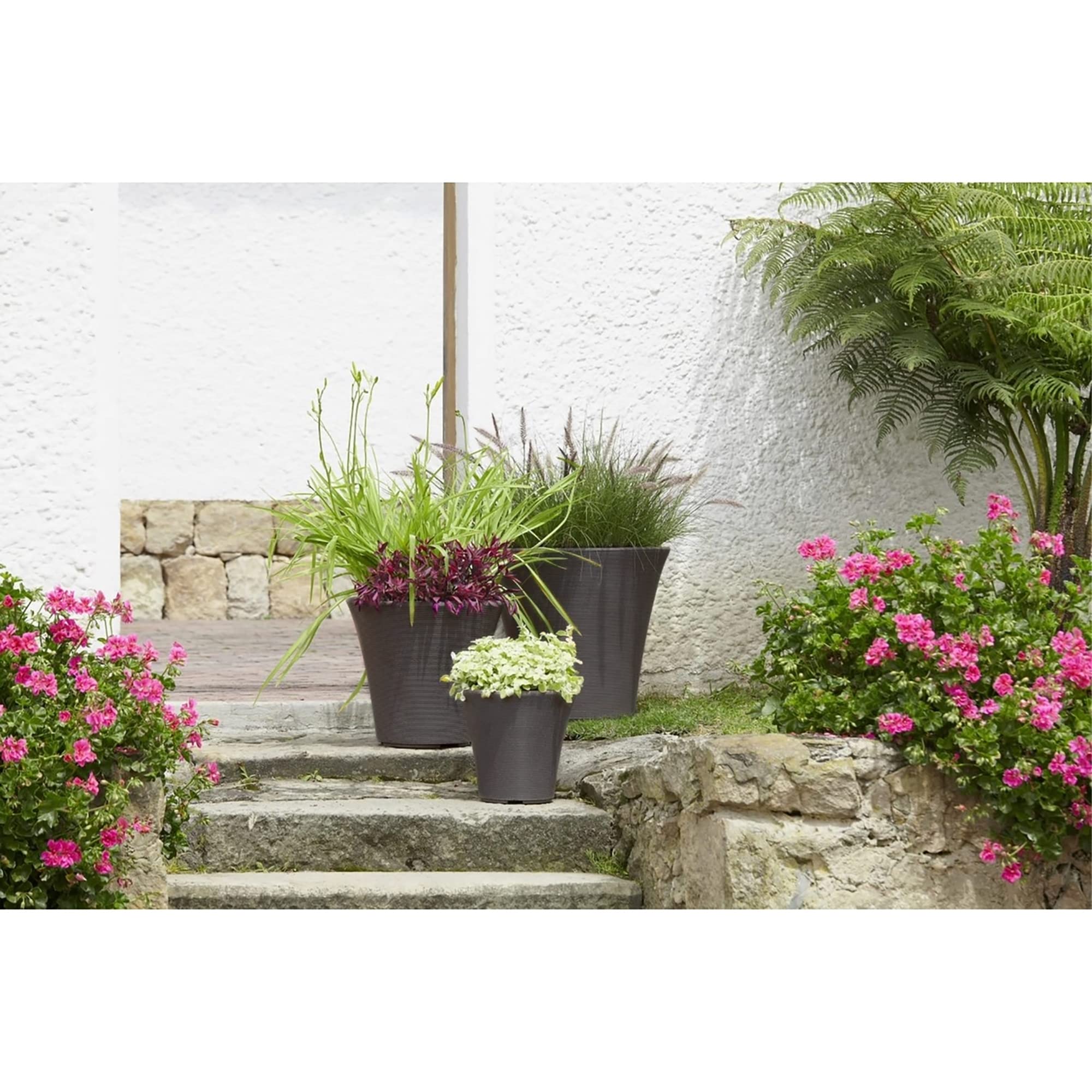 Amazon.com : Garden Elements Indoor/Outdoor Resin Pamploma Round