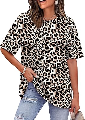 WIHOLL Oversized Tshirts for Women Summer Tops Short Sleeve T Shirts Beach Vacation Clothes Travel Outfits Fashion 2026