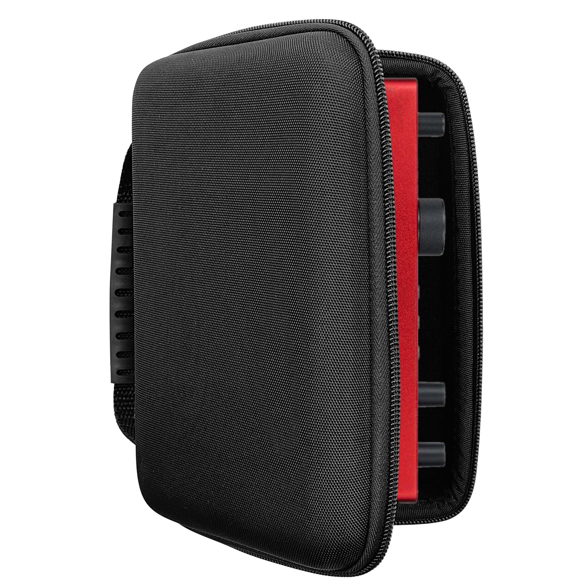 Musiin Audio Interface Case,Compatible with Focusrite Scarlett 2i2 4th Gen/Scarlett 2i2 Anniversary Edition,Travel Portable Bag with Handle,Mesh Pocket,Smooth Dual Zippers,for Studio and Stage (Black)