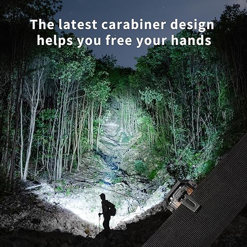 Miniatura 5 de AYKEYON-K Linternas de alto lúmenes  Super brillante 800 LM, USB C recargable LED llavero luz flash con luz lateral COB, 8 modos, linterna de