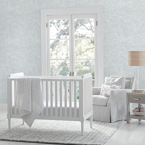 Miniatura 7 de Heroad Papel tapiz azul de contacto bohemio de 17.3 x 78.7 pulgadas, papel de pared neutro moderno, extraíble, autoadhesivo, para baño, dormitorio,