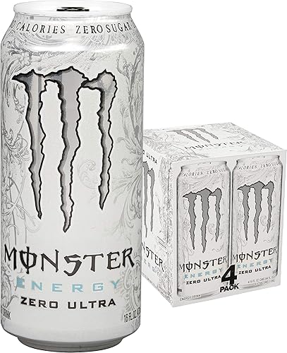 Monster Energy Zero Ultra 16 onzas líquidas paquete de 4