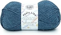 Vista 9 de Lion Brand Yarn Feels Like alpaca, hilo suave para tejer, borgoña, 1 paquete
