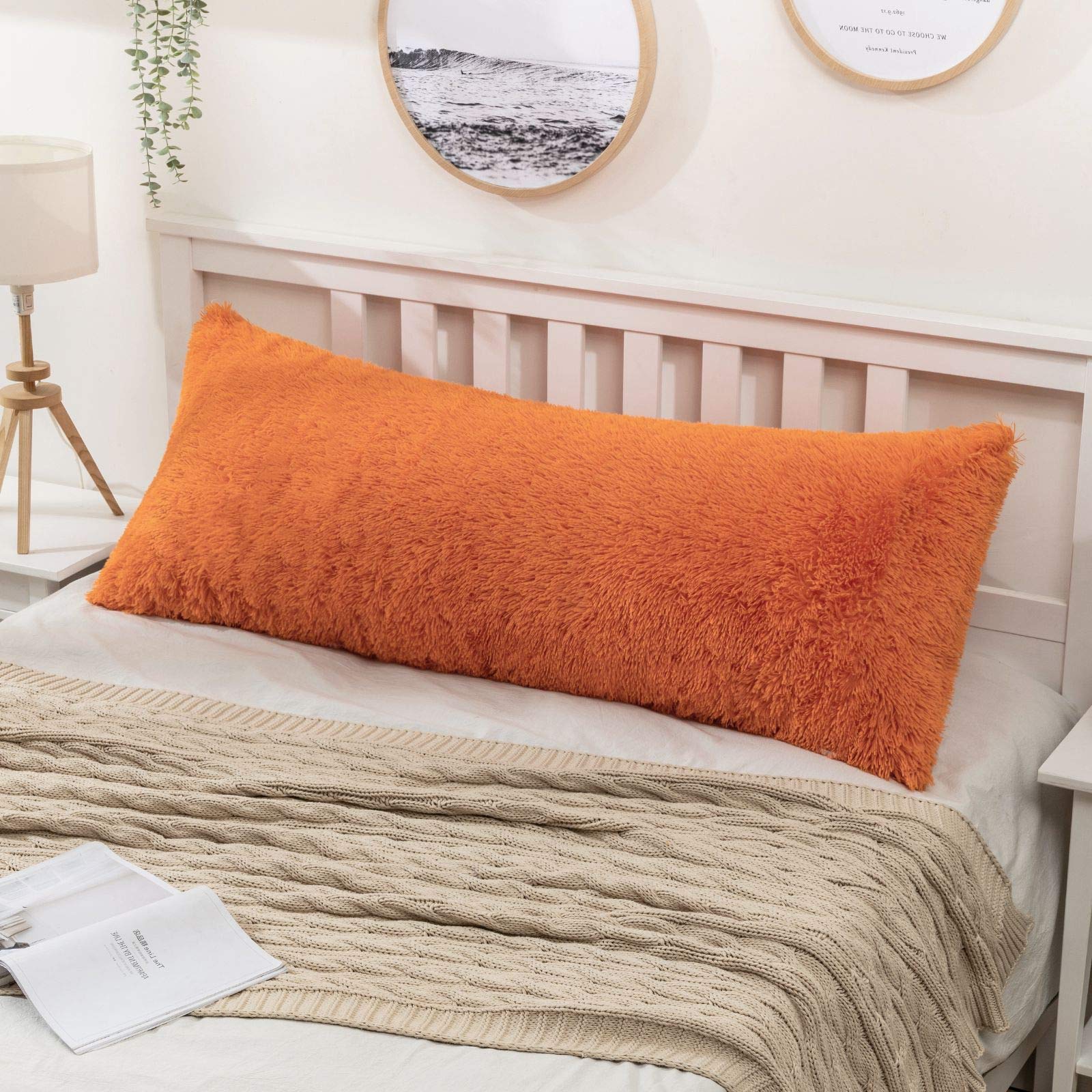 Luxury Faux Fur Body Pillow Cover 