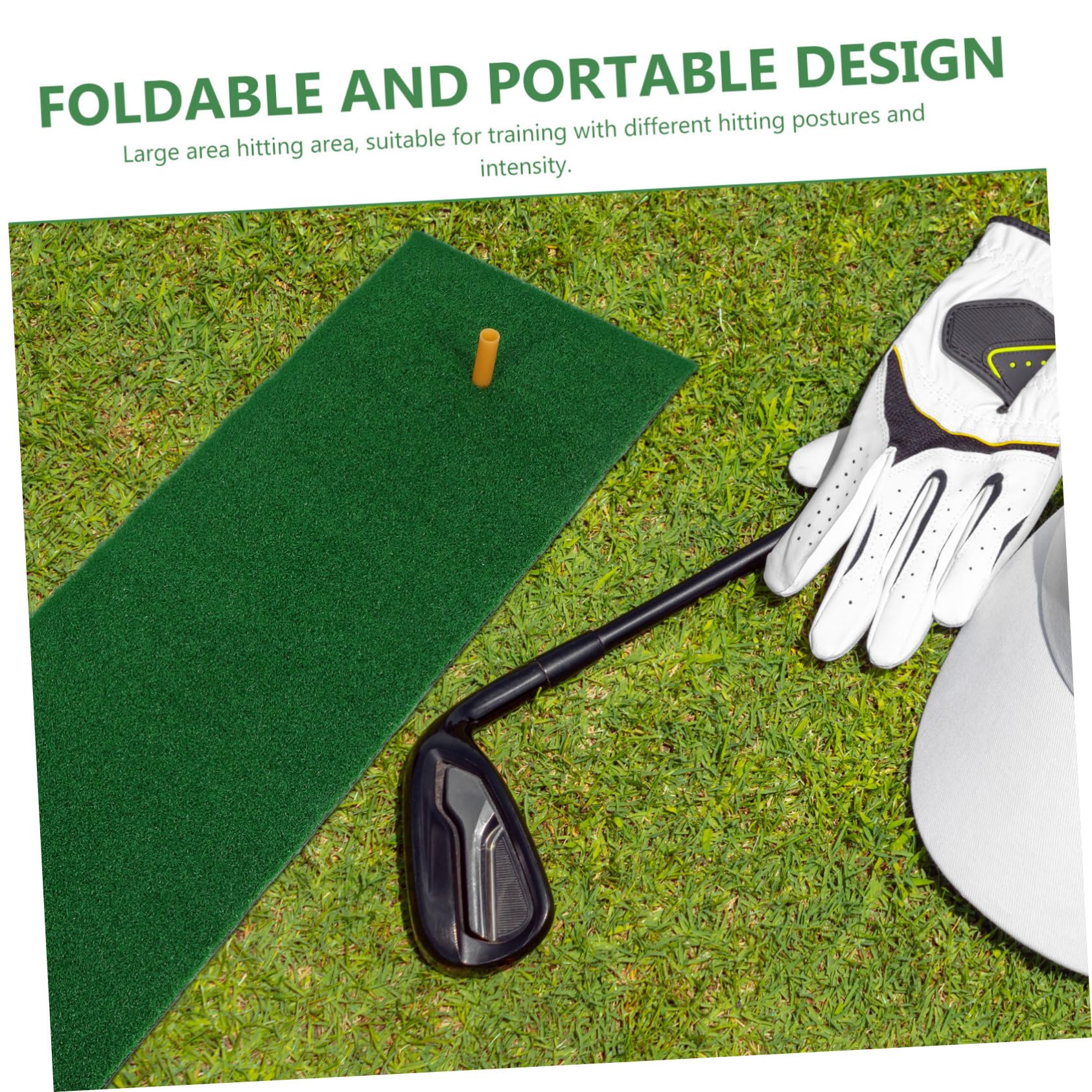 GANAZONO Portable Golf Training Mat Indoor Golf Turf for Practice Sessions and Easy to Clean Durable Material for Home Use