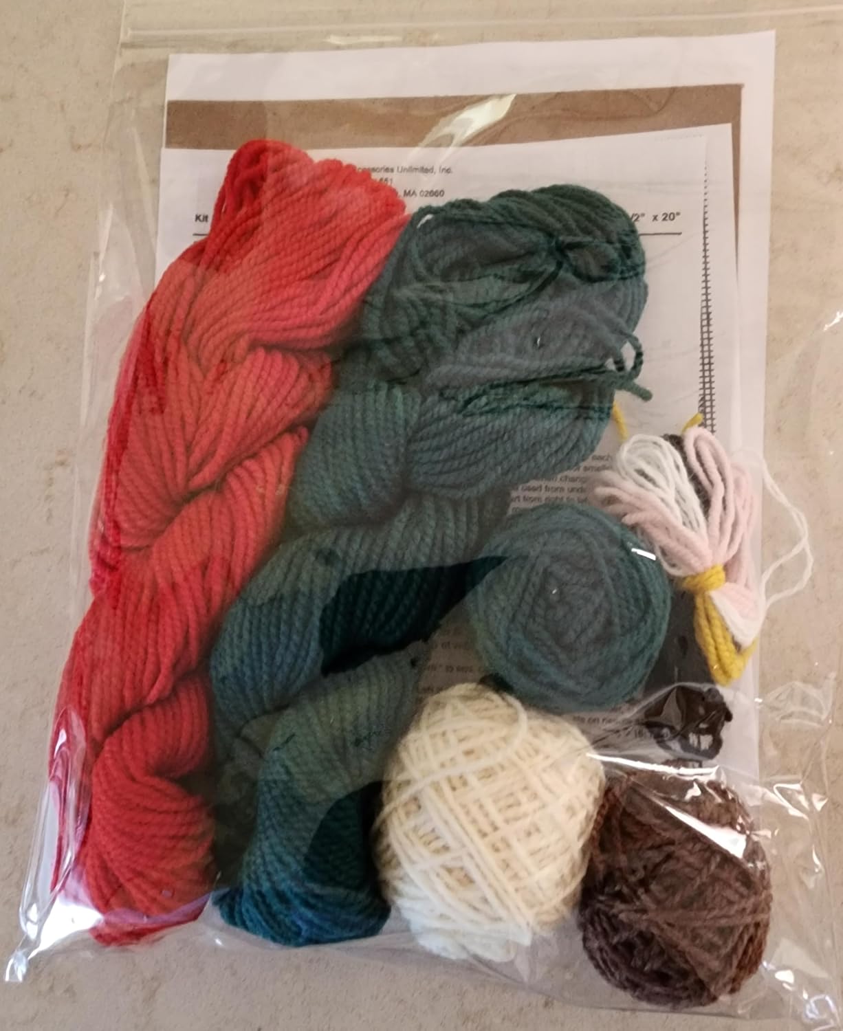 Christmas Stocking Knitting Kit - Santa with Bag