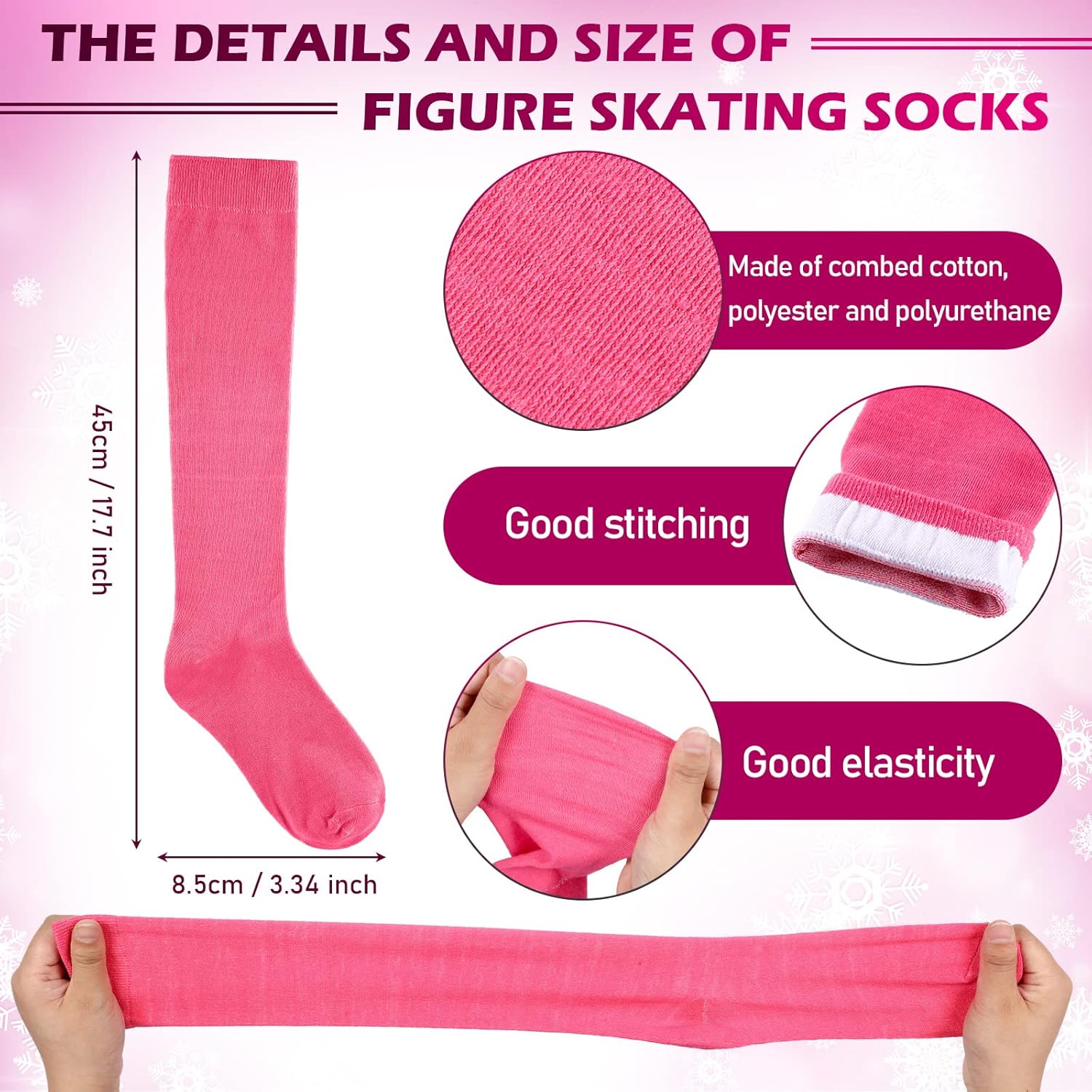 Giegxin 6 Pairs Socks Cotton Compression Roller Skate Socks For Sport Women Girl Youth - Image 4