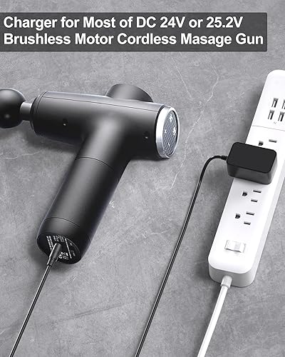 Miniatura 6 de Cargador de pistola de masaje para pistola de masaje sin escobillas de 24 V, 25.2 V, compatible con Hypervolt, Taotronics, Opove, Toloco, Legiral,