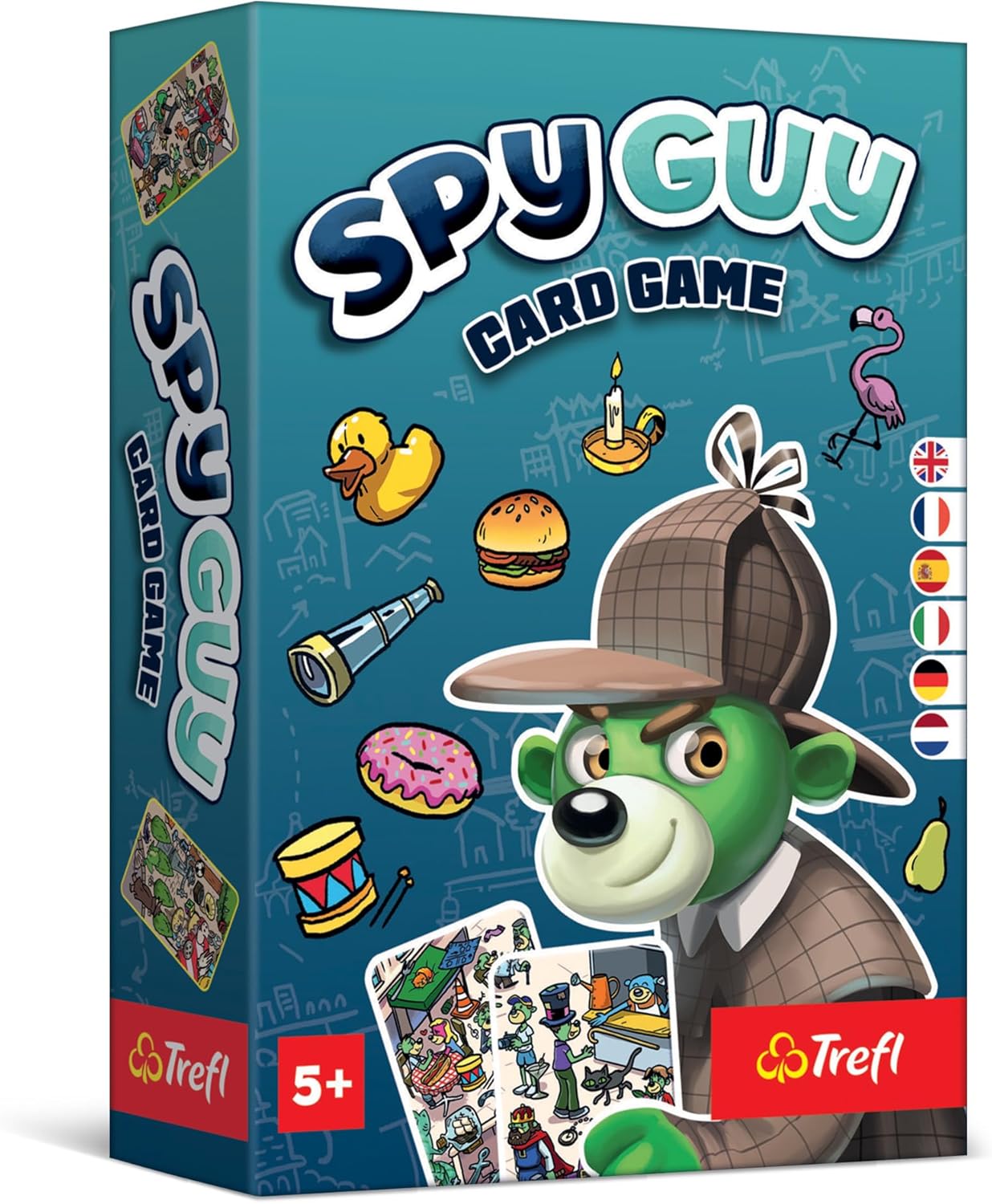 Trefl - Spy Guy Card Game – Cooperative Observation Game, Pocket Family Game, Searching for Clues, for Adults and Children Aged 5 and Older