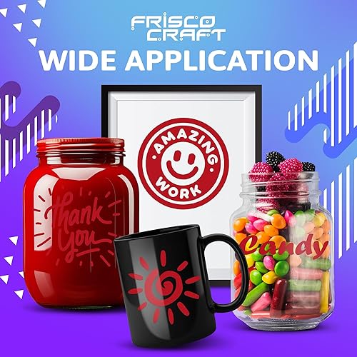 Miniatura 54 de Frisco Craft Vinilo permanente – Rollo adhesivo negro mate, impermeable y resistente a la intemperie, parte trasera de silicona, compatible