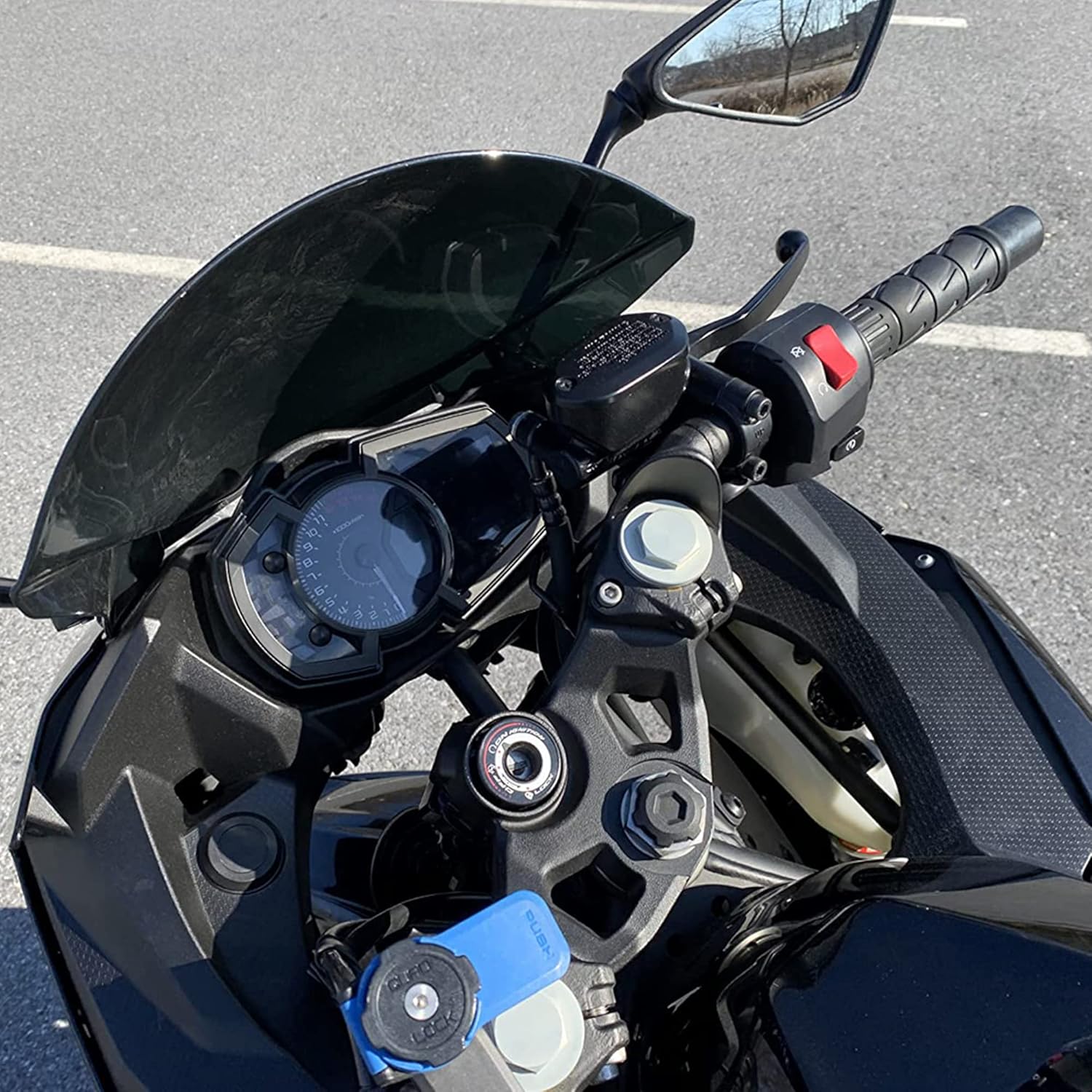 for Ninja400 EX400 Windshield Cooter WindScreen WindDeflectors Front Windshield Motorcycle Windscreen PC Material 2018～2023(Gray)