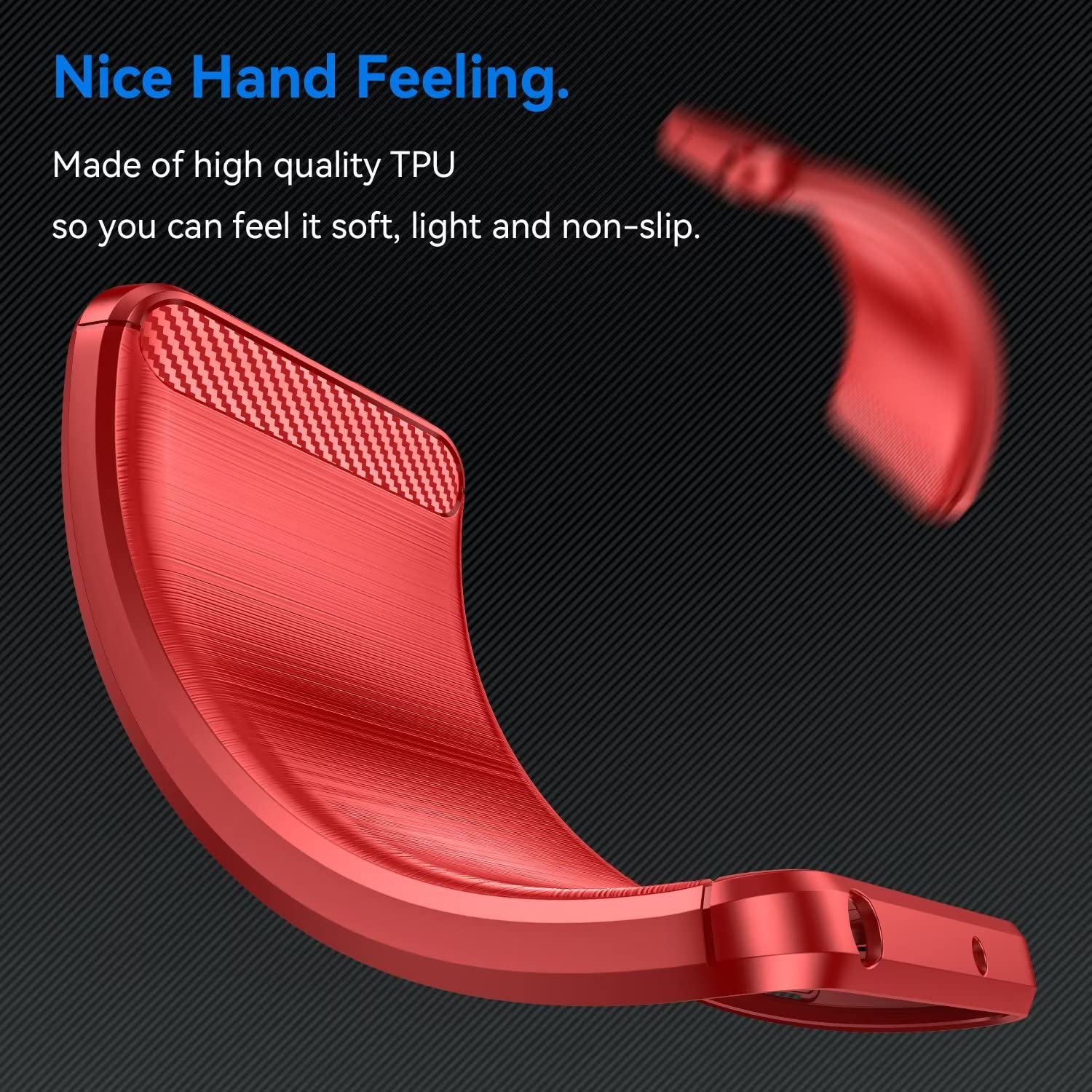 Topme Coque Silicone Texture Brossée Pour Motorola Edge 40 Neo - Rouge - Protection Antichoc