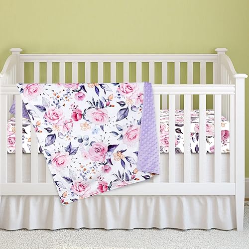 Miniatura 8 de Pea Pod Paquete de funda de almohada de lactancia floral manta de bebé y sábana Pack N Play