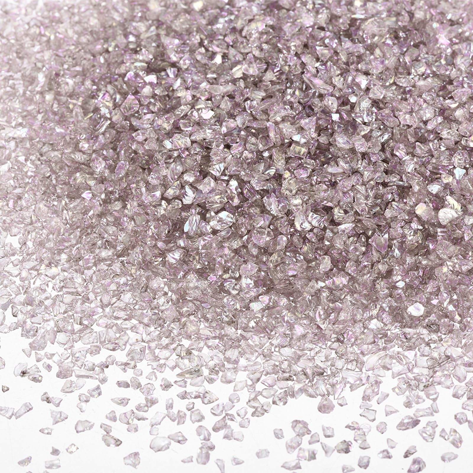 sourcing map 3 Pcs Crushed Glass for Resin Art, 50g Irregular Metallic Chunky Chips Small Broken Crushed Glass Glitter Pieces for Crafts DIY Vase Filler Jewelry Making Decor, Pink Purple