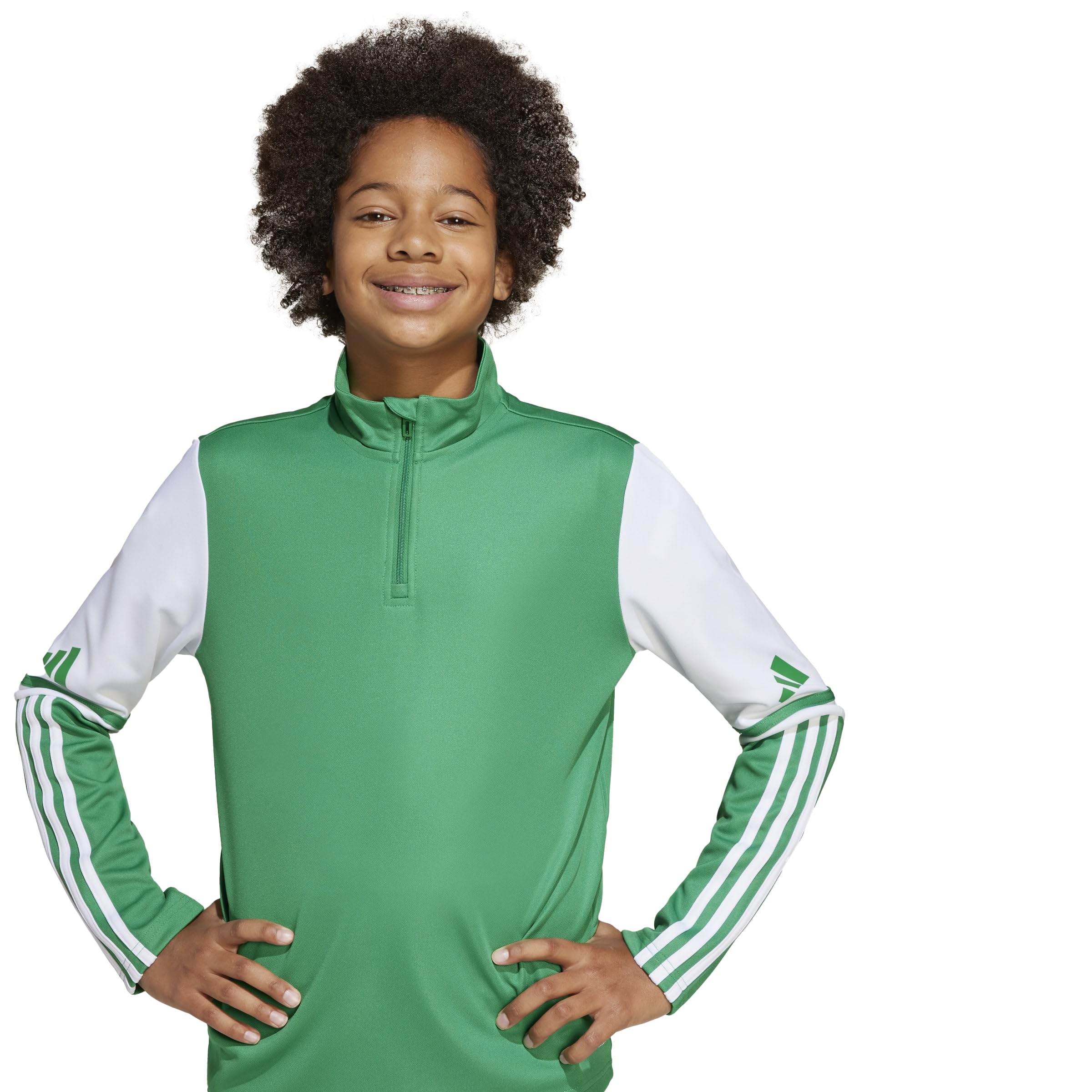adidas Uniseks - dzieci Squadra25 Training Top Kids Sweatshirt, team green/white, 15-16 Years