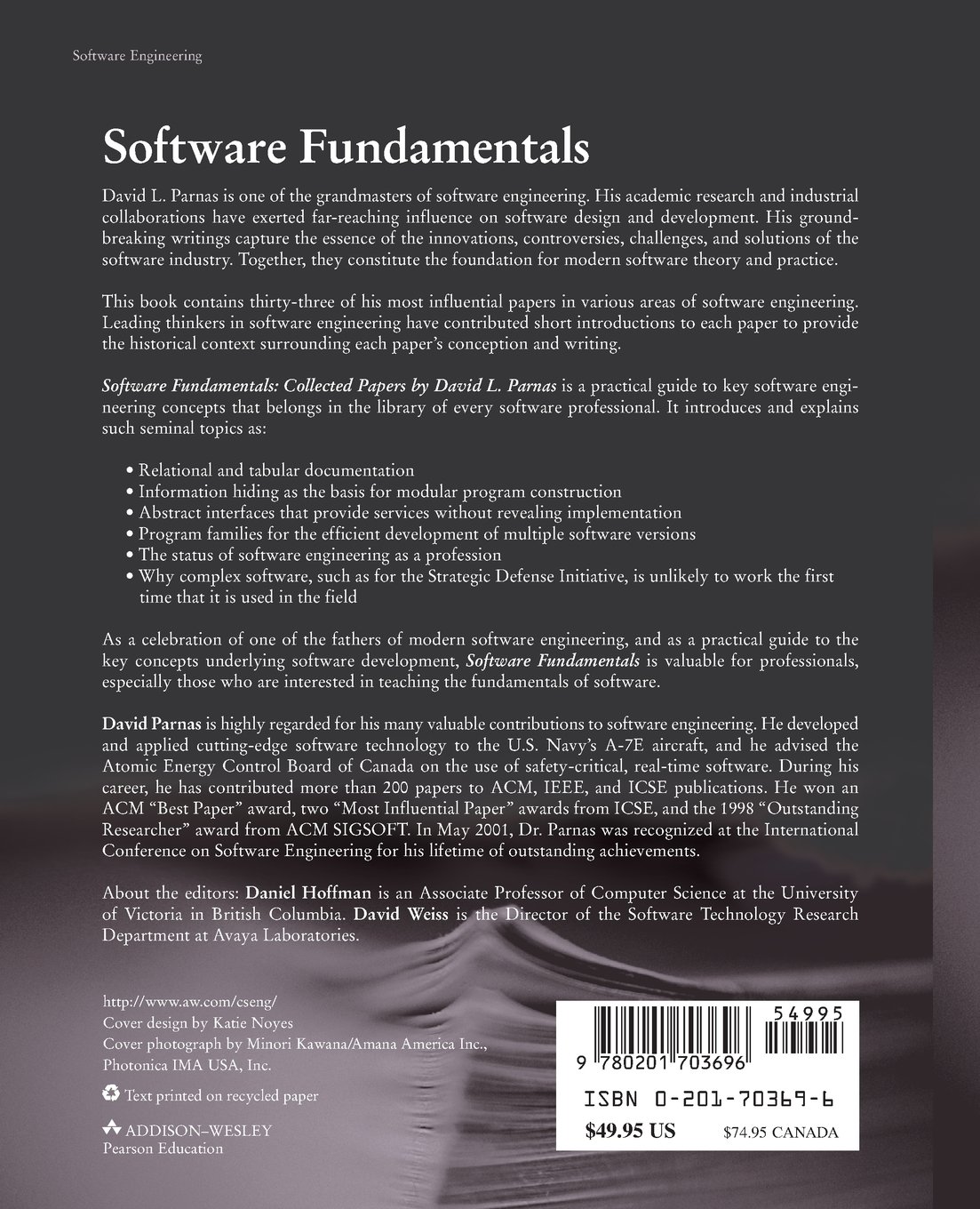 Software Fundamentals: Collected Papers by David L.Parnas