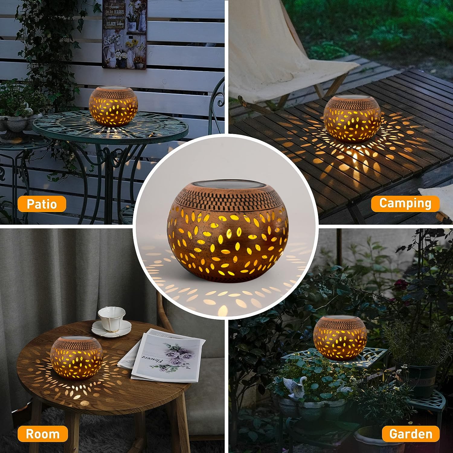 Lot De 4 Lanternes Solaires D'extérieur étanches | Lanternes