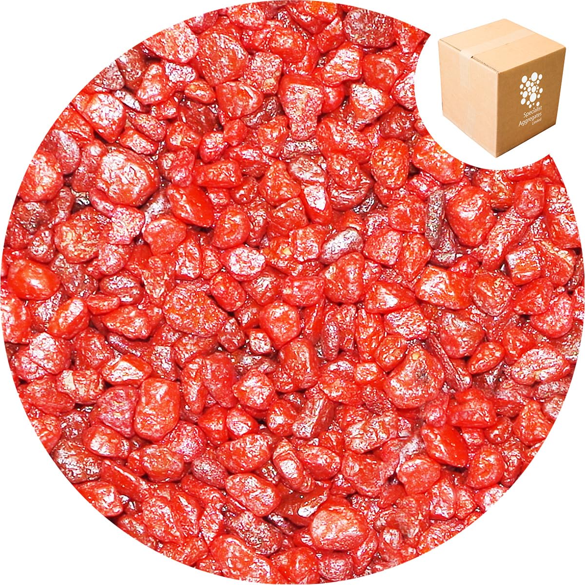 Specialist Aggregates 4Kg Fish Tank Gravel - Pearlised Pasha Orange Decorative Gravel/Stones | Aquarium | Terrarium | Home | Garden | Vase | 12 COLOURS | UK Manufacturer