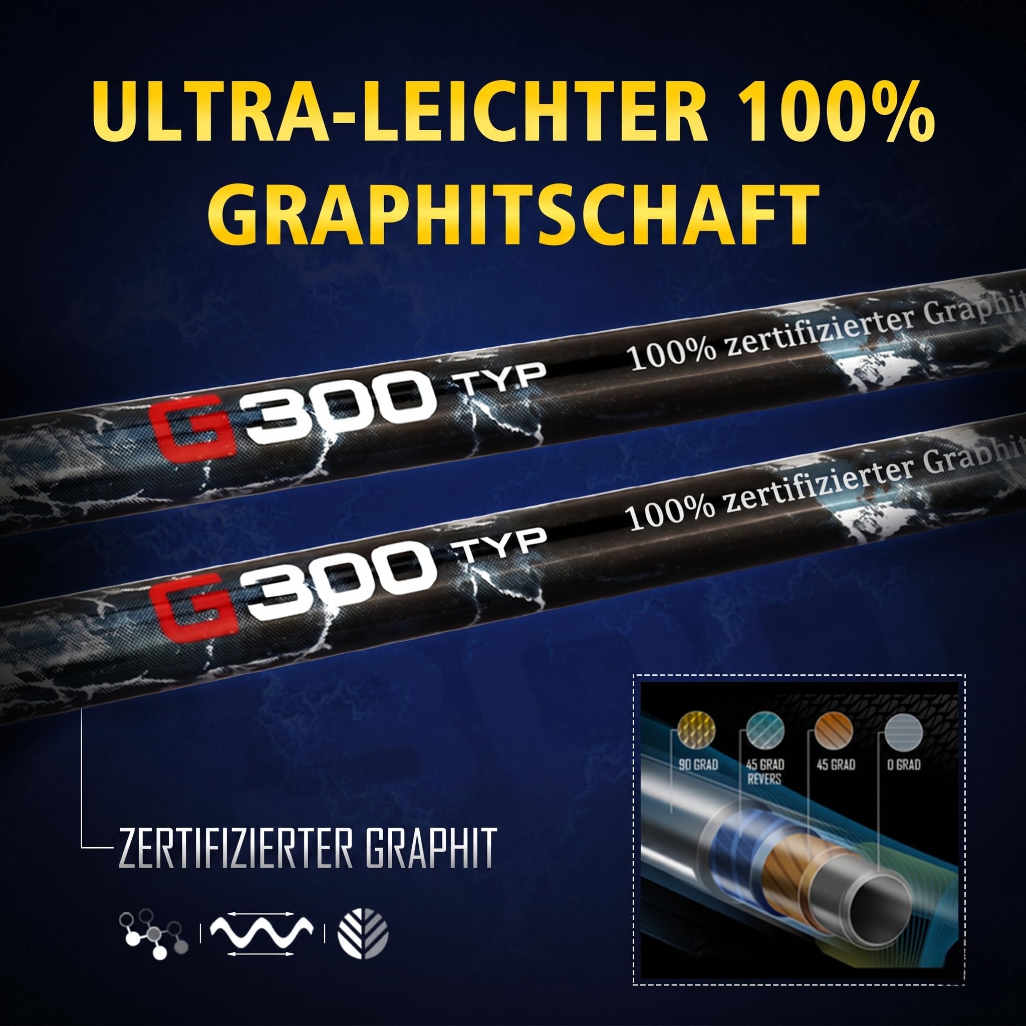 PGM G300 Golf-Einzel-Schläger für Herren, Rechtshänder, Titan-Kopf, High Bounce Driver mit steifem Flex