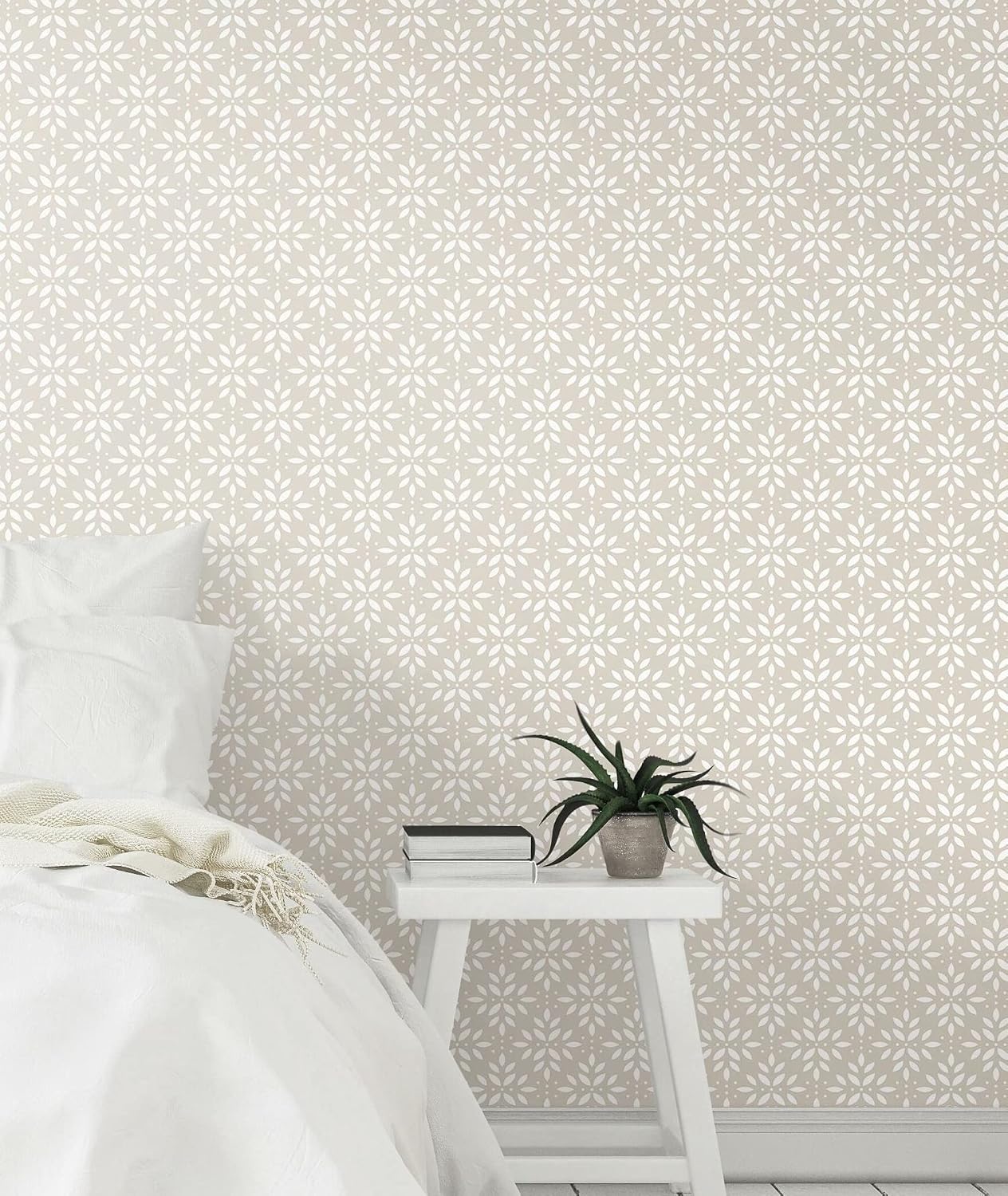 RoomMates RMK12137RL Rose Lindo Beige Agave Peel and Stick Wallpaper