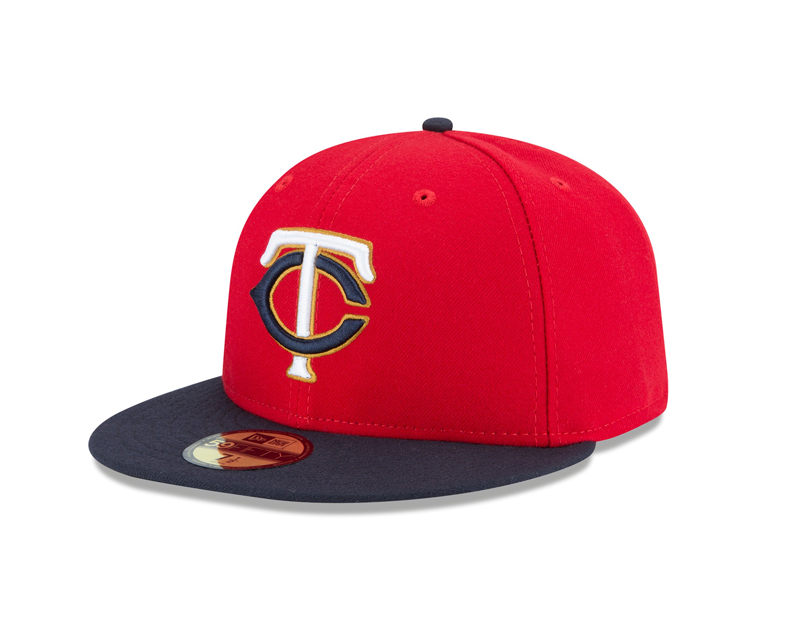 New Era MLB Minnesota Twins Alt 2 AC on Field 59Fifty Fitted Cap, Size 7 1/4, Red