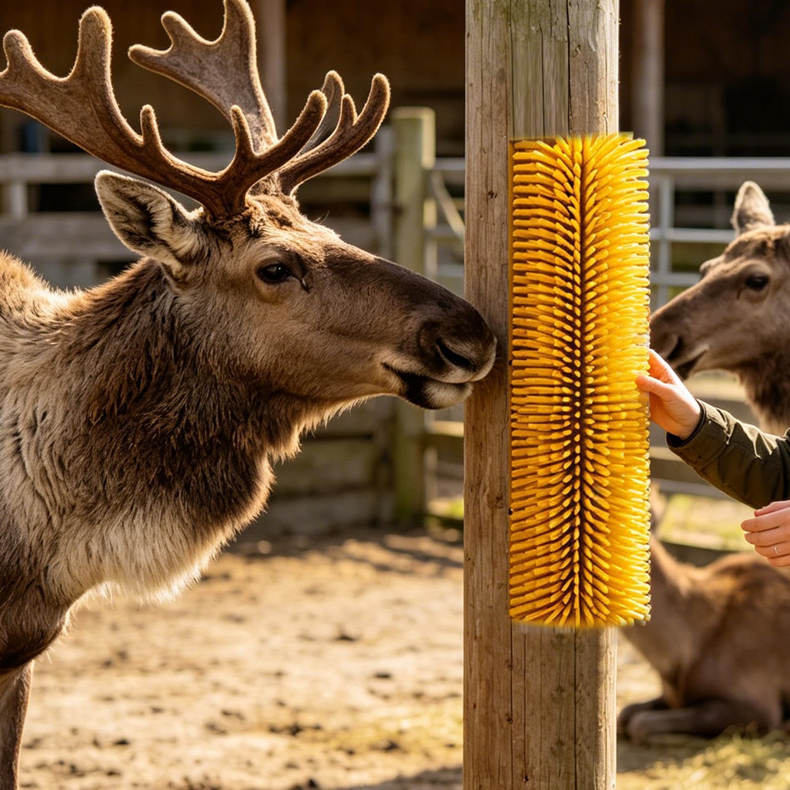 Spazzola di capra, massaggiatore per la pulizia del prurito, per la pulizia del bestiame, cavallo, pecore, per fattoria all'aperto, stalla, stallo, stallo, pascolo, fattoria, stalla