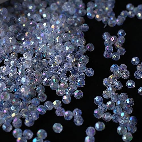 Miniatura 4 de Cuentas de plástico, cuentas de color Ab, cuentas de poni láser coloridas para bricolaje, joyería, manualidades, collares, pulseras, aretes,