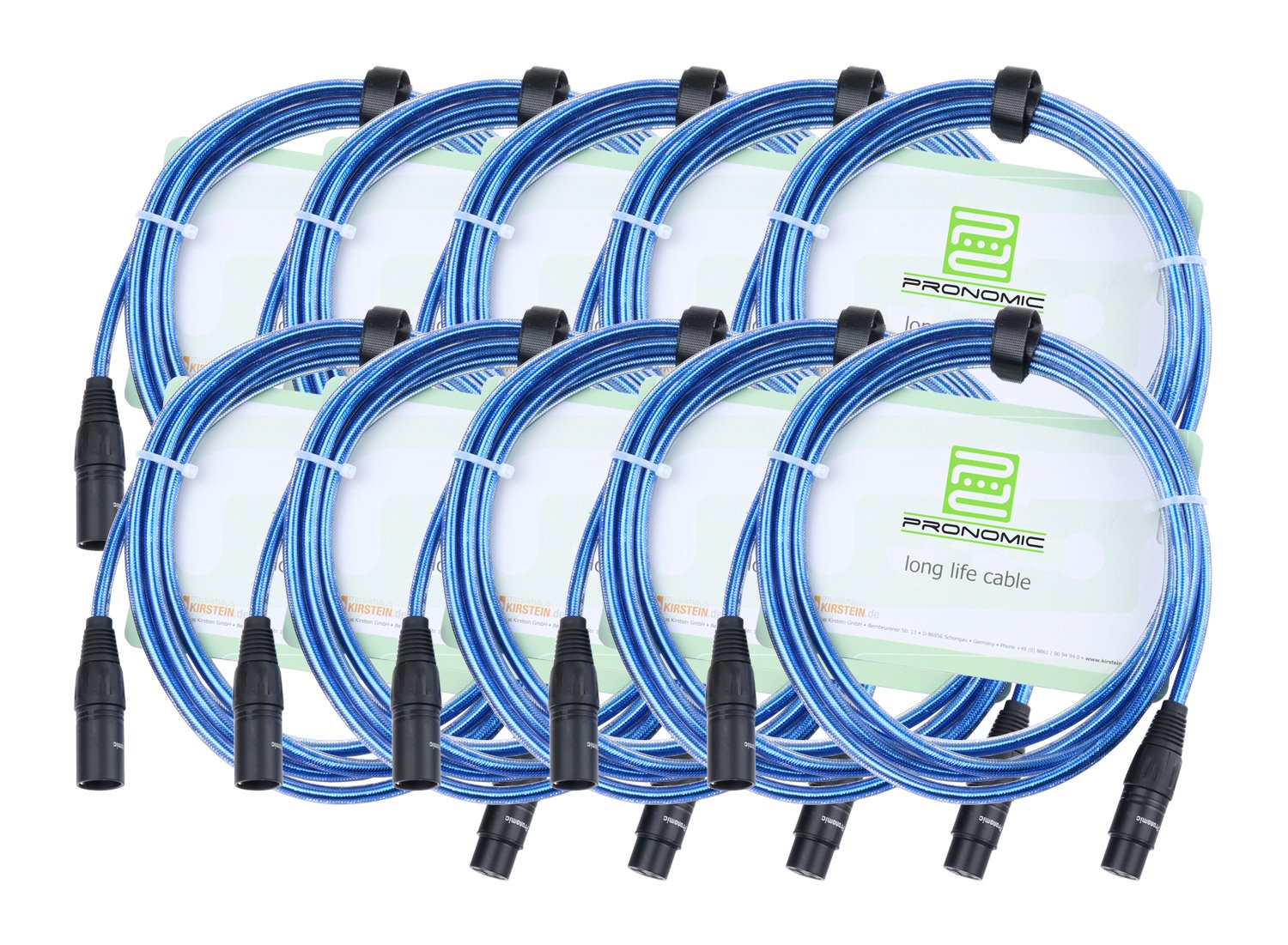 Pronomic Stage XFXM-Blue-2.5 Cavo Microfono XLR 2, Lunghezza: 2, 226 mm² | Connettori: XLR femmina 3 poli ? XLR maschio 3 poli, Sezione conduttore: 0, 226 mm², Colore guaina: Metallic Blue